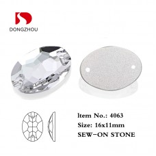 DZ 4063 16*11 MM oval shape crystal sew on stone DZ 4063 16*11 MM oval shape crystal sew on stone